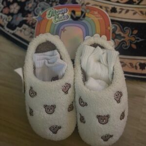 Kids Cream Koala Fleece Slippers
